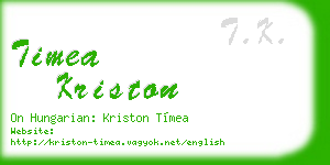 timea kriston business card