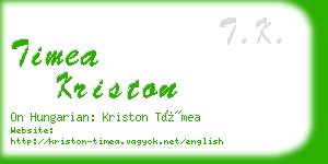 timea kriston business card